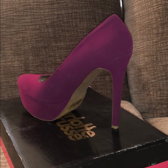 Magenta platform stilettos - Picture 2 of 3